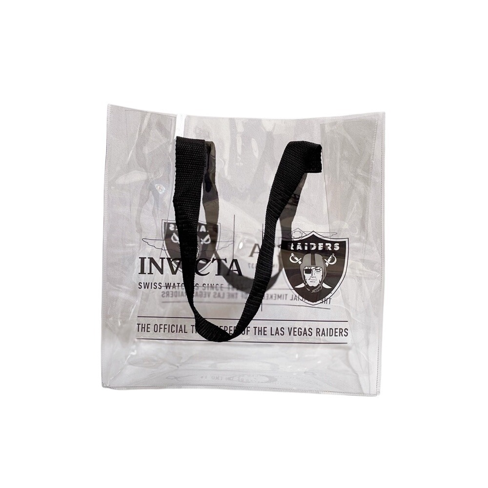 Raiders Las Vegas NFL Sporty Medium Size Clear Tote Bag - Picture 2 of 5